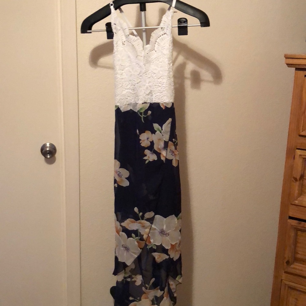 Strapped open back dress